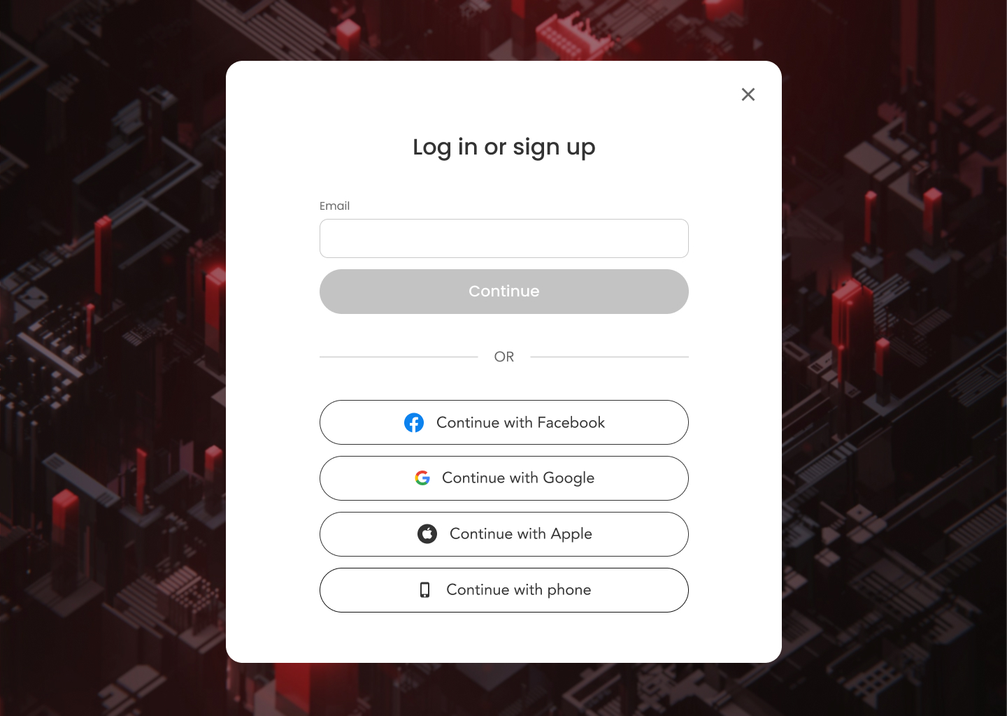 Modern Login Page Template with Dark Geometric Background