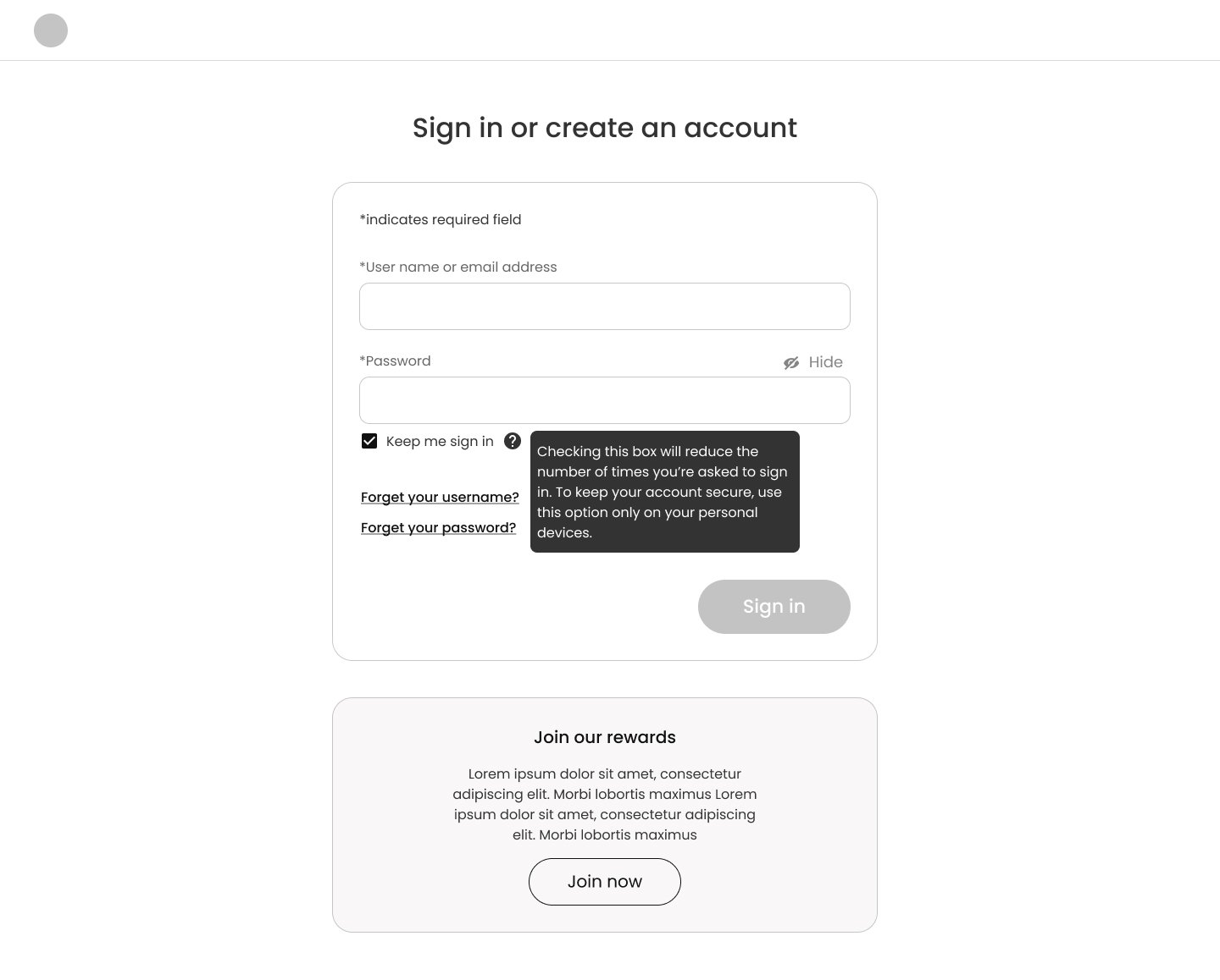 Minimalist Login and Signup Form with Reward Section